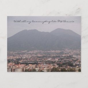 Postal Con amor del Monte Vesuvio