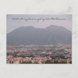 Postal Con amor del Monte Vesuvio