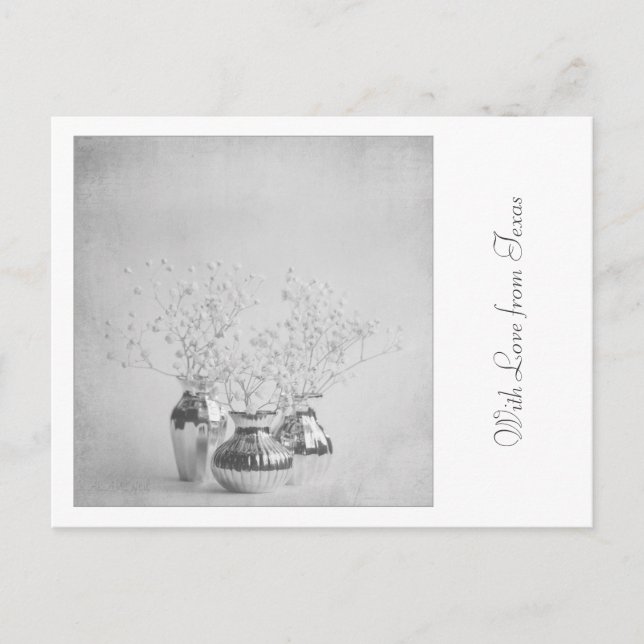 Postal Con amor desde Texas Postcard - Simetría floral (Anverso)