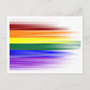 Postal con bandera arco iris