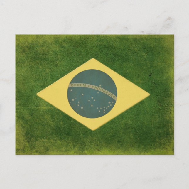 Postal con bandera brasileña de Guay (Anverso)