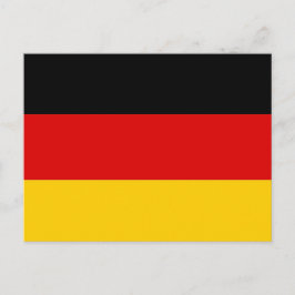 Postal con bandera de Alemania