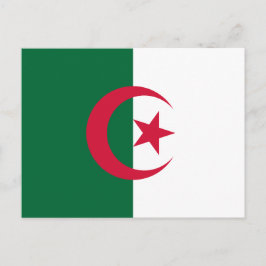 Postal con bandera de Argelia