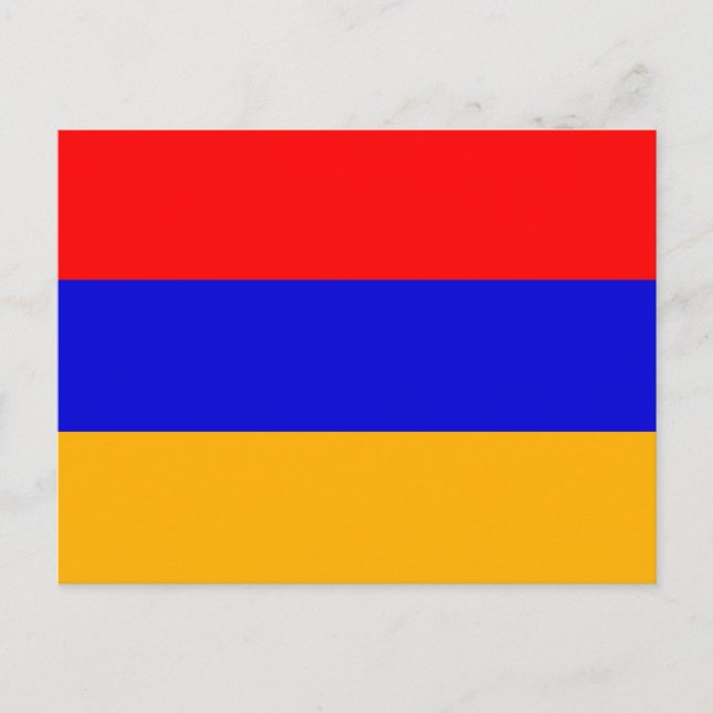 Postal con bandera de Armenia (Anverso)