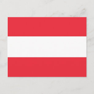 Postal con bandera de Austria