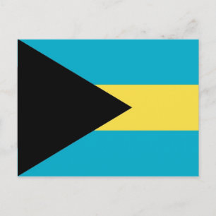 Postal con bandera de Bahamas