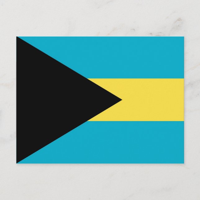 Postal con bandera de Bahamas (Anverso)