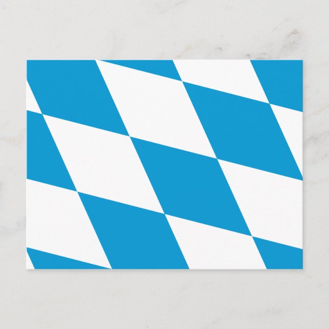 Postal con bandera de Baviera, Alemania (Anverso)