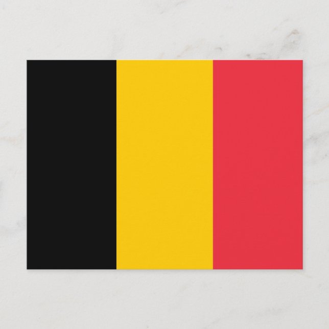 Postal con bandera de Bélgica (Anverso)