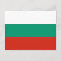 Postal con bandera de Bulgaria