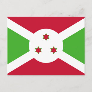 Postal con bandera de Burundi