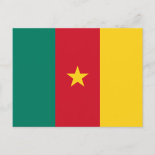 Postal con bandera de Camerún