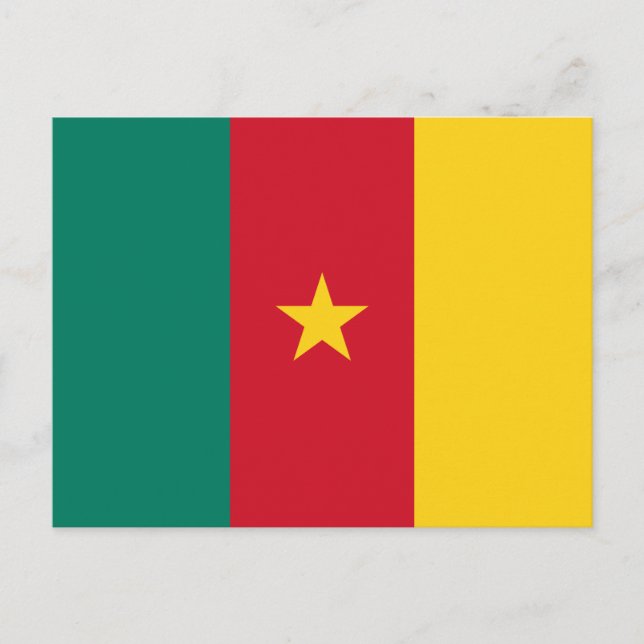 Postal con bandera de Camerún (Anverso)
