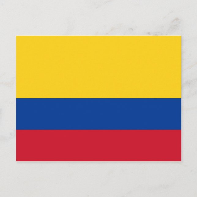 Postal con bandera de Colombia (Anverso)