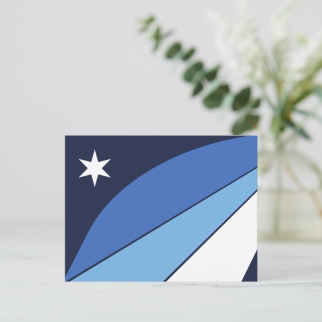 Postal con bandera de Columbia, Carolina del Sur (Anverso de pie)