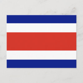 Postal con bandera de Costa Rica
