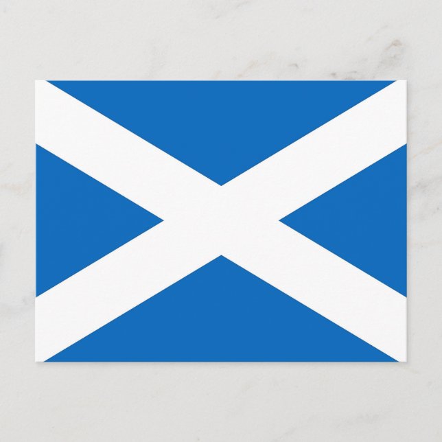 Postal con bandera de Escocia (Anverso)