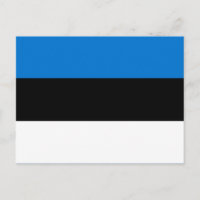 Postal con bandera de Estonia