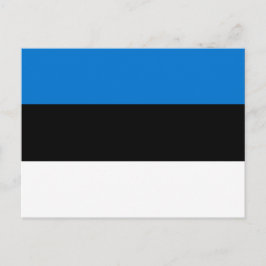 Postal con bandera de Estonia