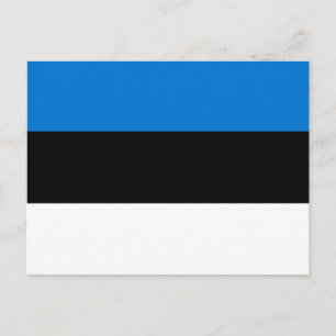 Postal con bandera de Estonia