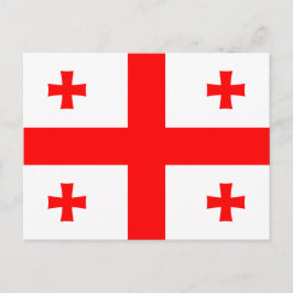 Postal con bandera de Georgia