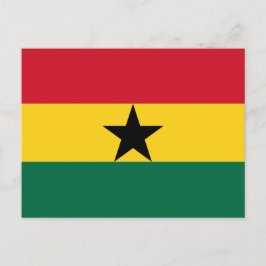 Postal con bandera de Ghana