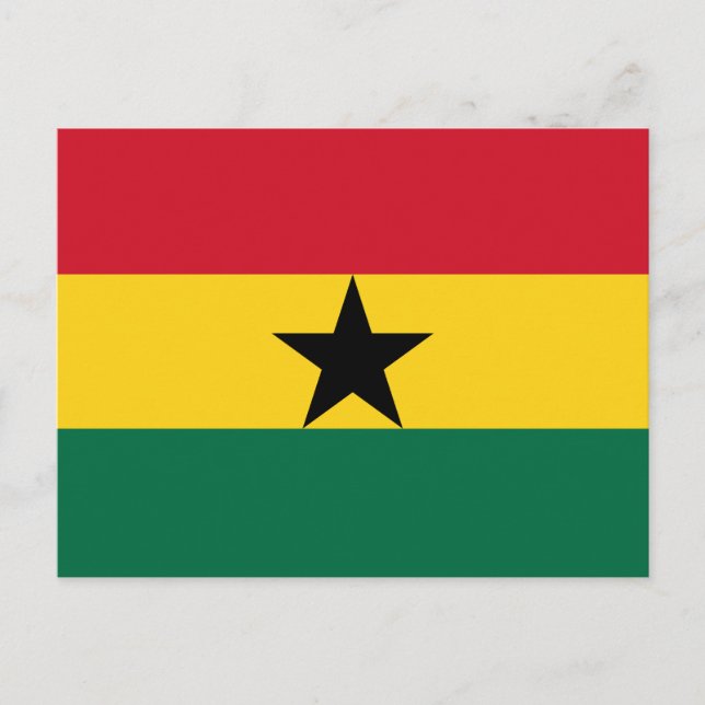 Postal con bandera de Ghana (Anverso)