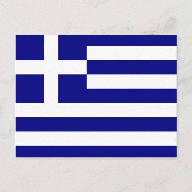 Postal con bandera de Grecia (Anverso)