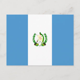 Postal con bandera de Guatemala