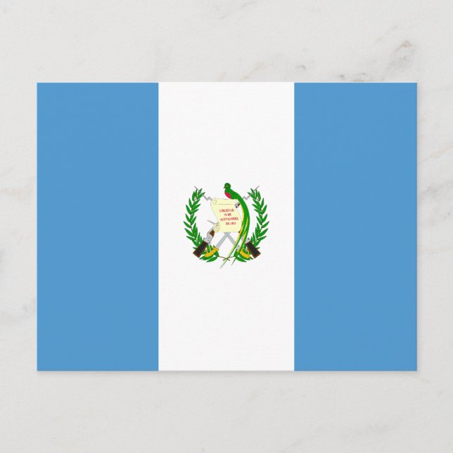 Postal con bandera de Guatemala (Anverso)