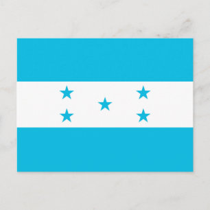 Postal con bandera de Honduras