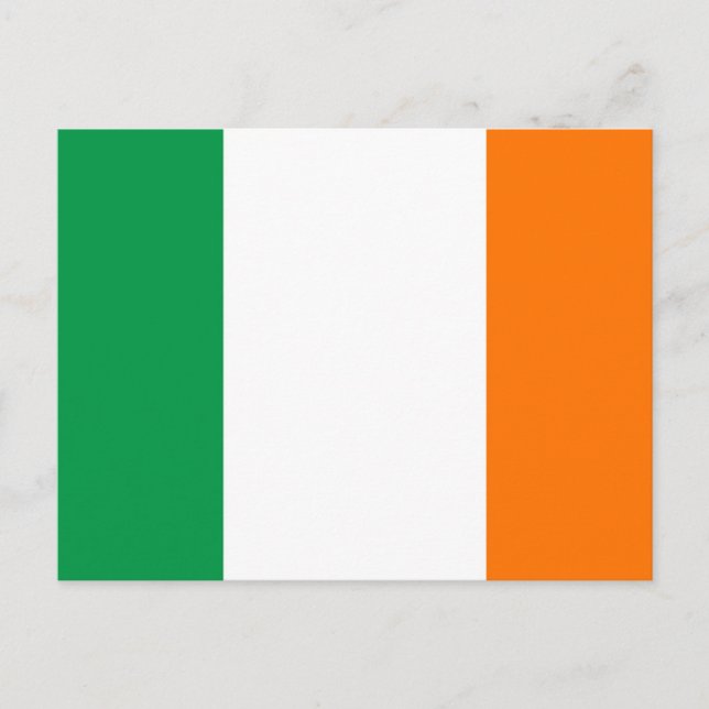 Postal con bandera de Irlanda (Anverso)