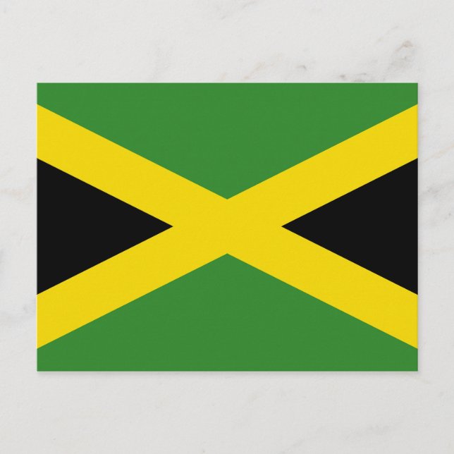 Postal con bandera de Jamaica (Anverso)