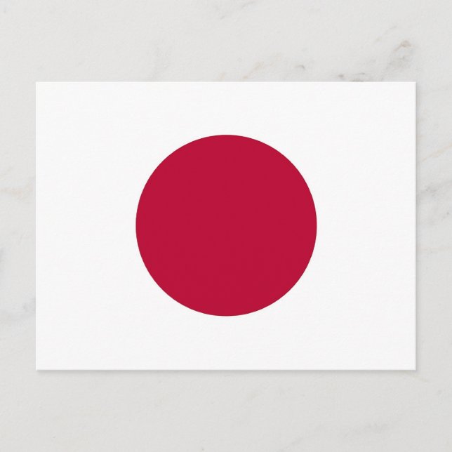 Postal con bandera de Japón (Anverso)
