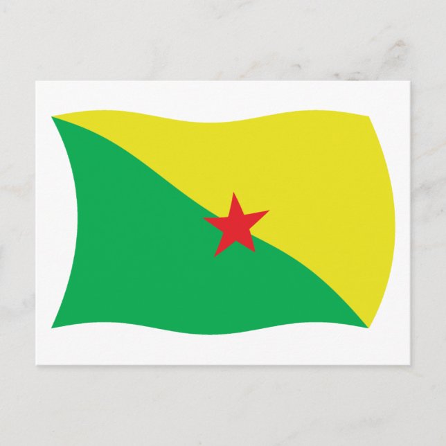 Postal con bandera de la Guyana Francesa (Anverso)