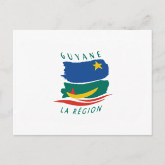Postal con bandera de la Guyana Francesa
