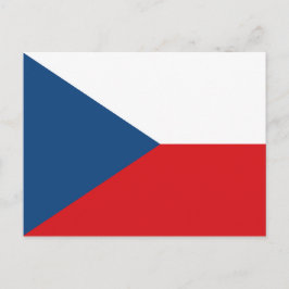 Postal con bandera de la República Checa