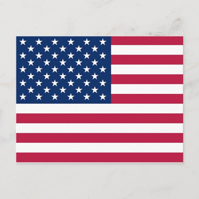 Postal con bandera de los Estados Unidos (Anverso)