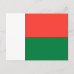 Postal con bandera de Madagascar