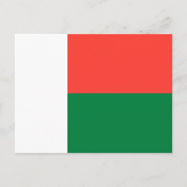 Postal con bandera de Madagascar (Anverso)