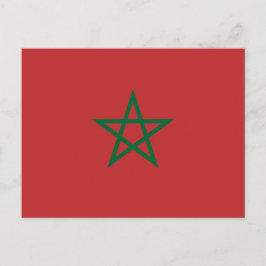 Postal con bandera de Marruecos