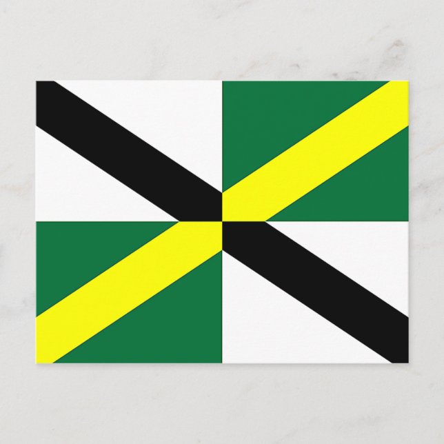 Postal con bandera de Monterrey, California (Anverso)