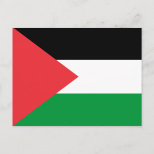 Postal con bandera de Palestina
