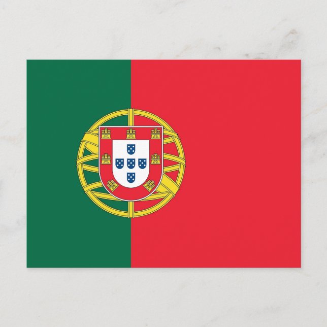 Postal con bandera de Portugal (Anverso)