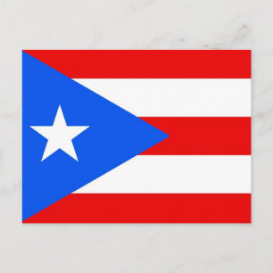 Postal con bandera de Puerto Rico - Estados Unidos