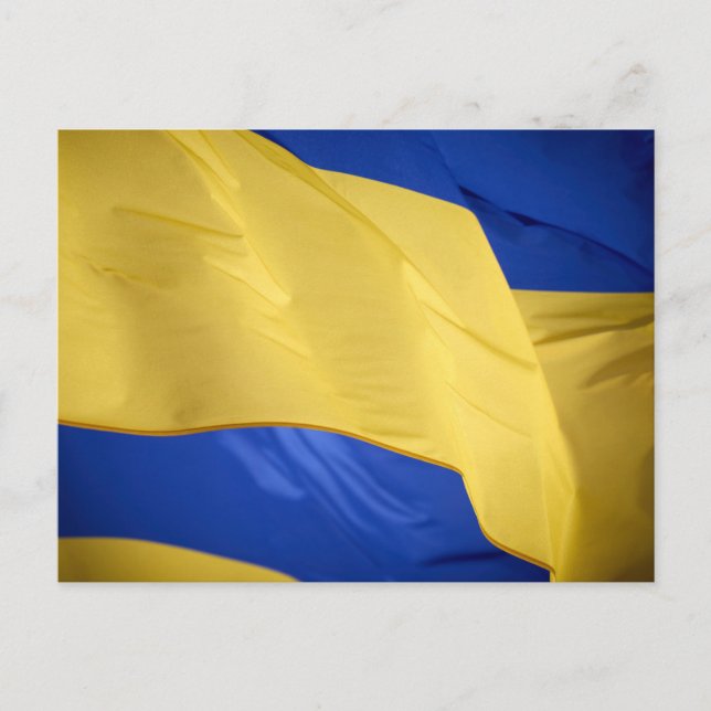 Postal con bandera de Ucrania (Anverso)
