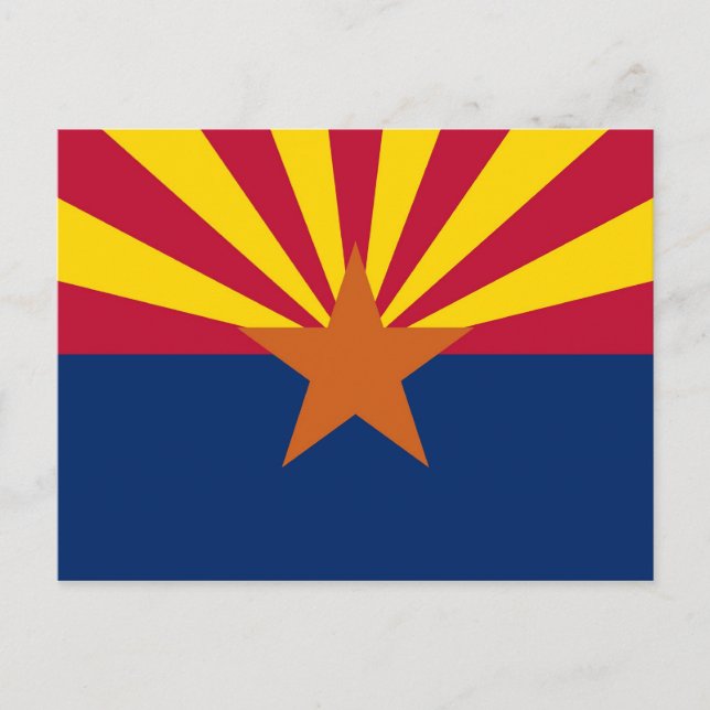 Postal con bandera del estado de Arizona - Estados (Anverso)