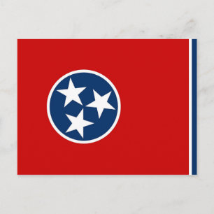 Postal con bandera del estado de Tennessee - Estad