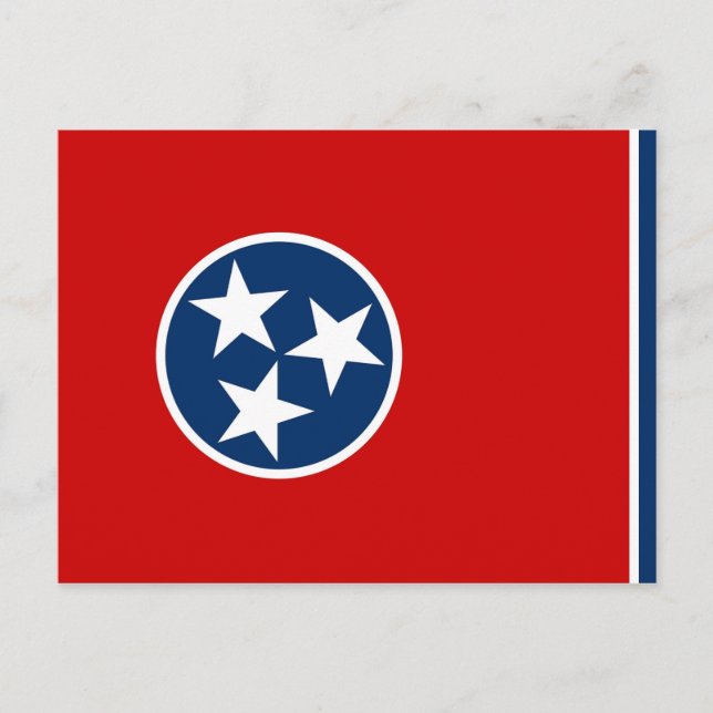 Postal con bandera del estado de Tennessee - Estad (Anverso)