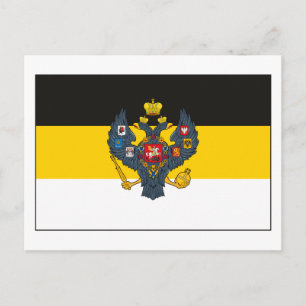 Postal con bandera del Imperio Ruso (ligera)